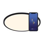 Nordlux Oja Smart 29 Lampa sufitowa Metal Czarny 15W 1600lm - 827-865 Przestrajalny Valkoinen | 294mm - Wifi i Niebieskitooth Ściemnianie