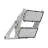 Ledvance LED Iluminacja Max Aluminium Szary 900W 140500lm 65x120D - 830 Ciepła Biel | IP66 - Asymetryczny