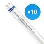 Opakowanie 10x Philips Rura LED T8 MASTER (HF) High Output 20W 2900lm - 830 Ciepła Biel | 150cm - Ściemnianie - Zamienne 58W