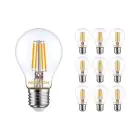 Opakowanie 10x Noxion Lucent Włókno LED E27 Gruszka Przezroczysty 7W 806lm - 827 Bardzo Ciepła Biel | Zamienne 60W